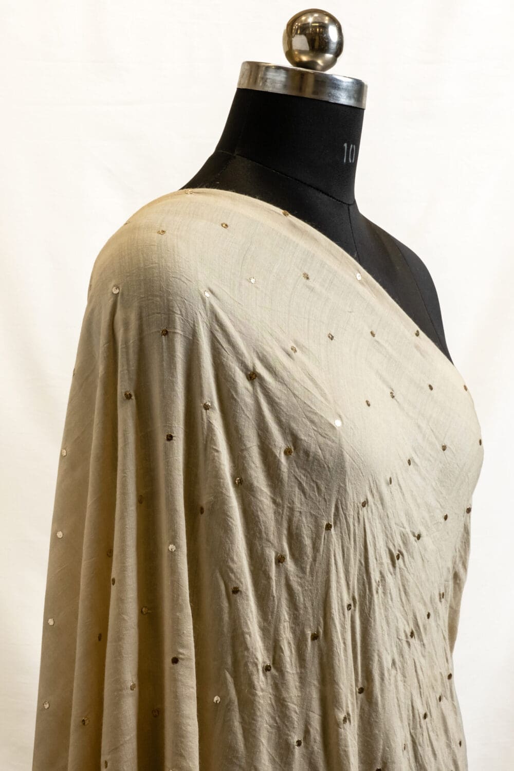 Tussar Silk Mukaish Fabric - Image 4