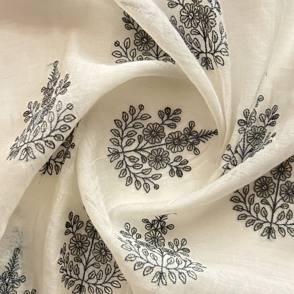 Silk Chanderi Embroidery