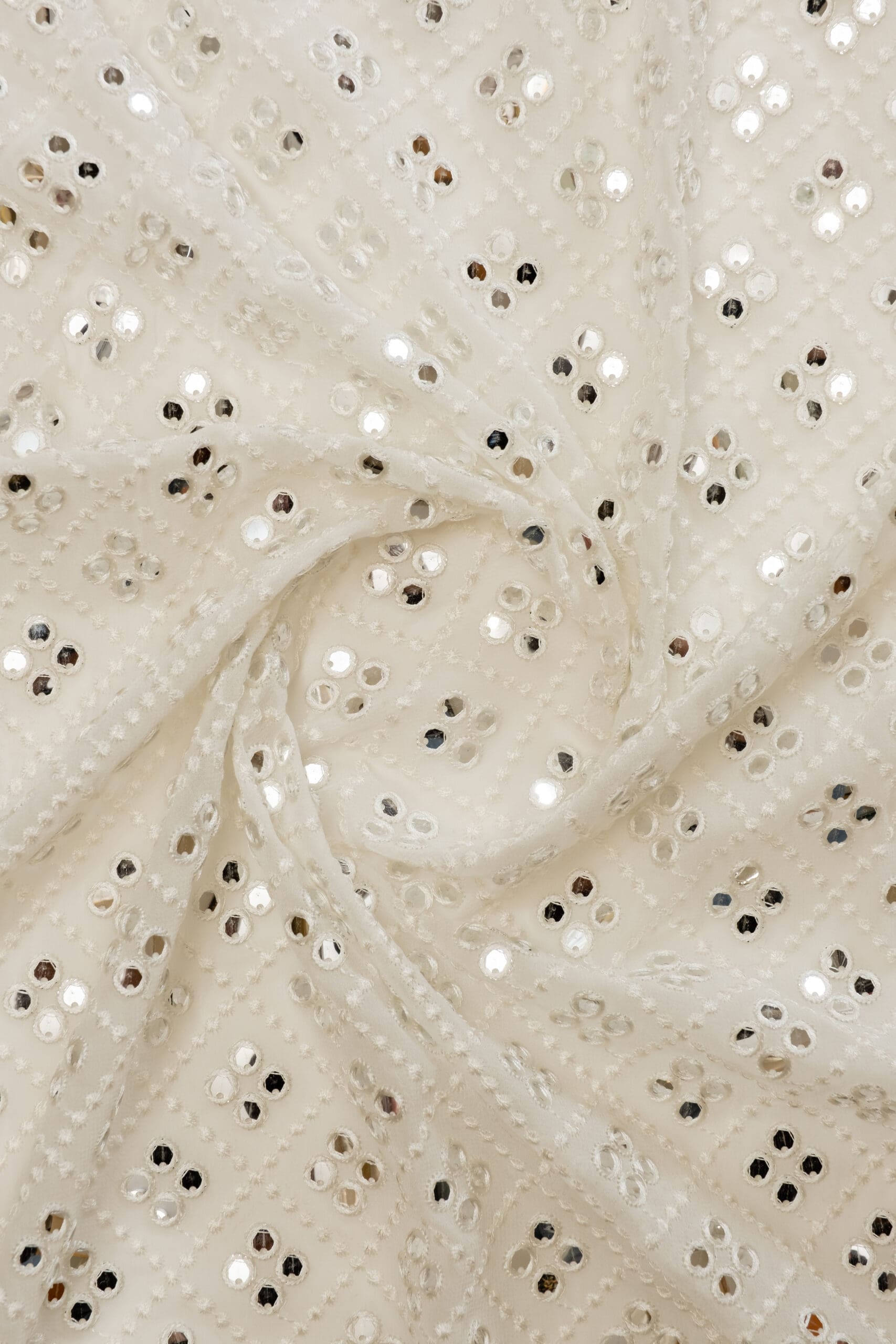 MM142725 Spun Chanderi Tissue Cutwork
