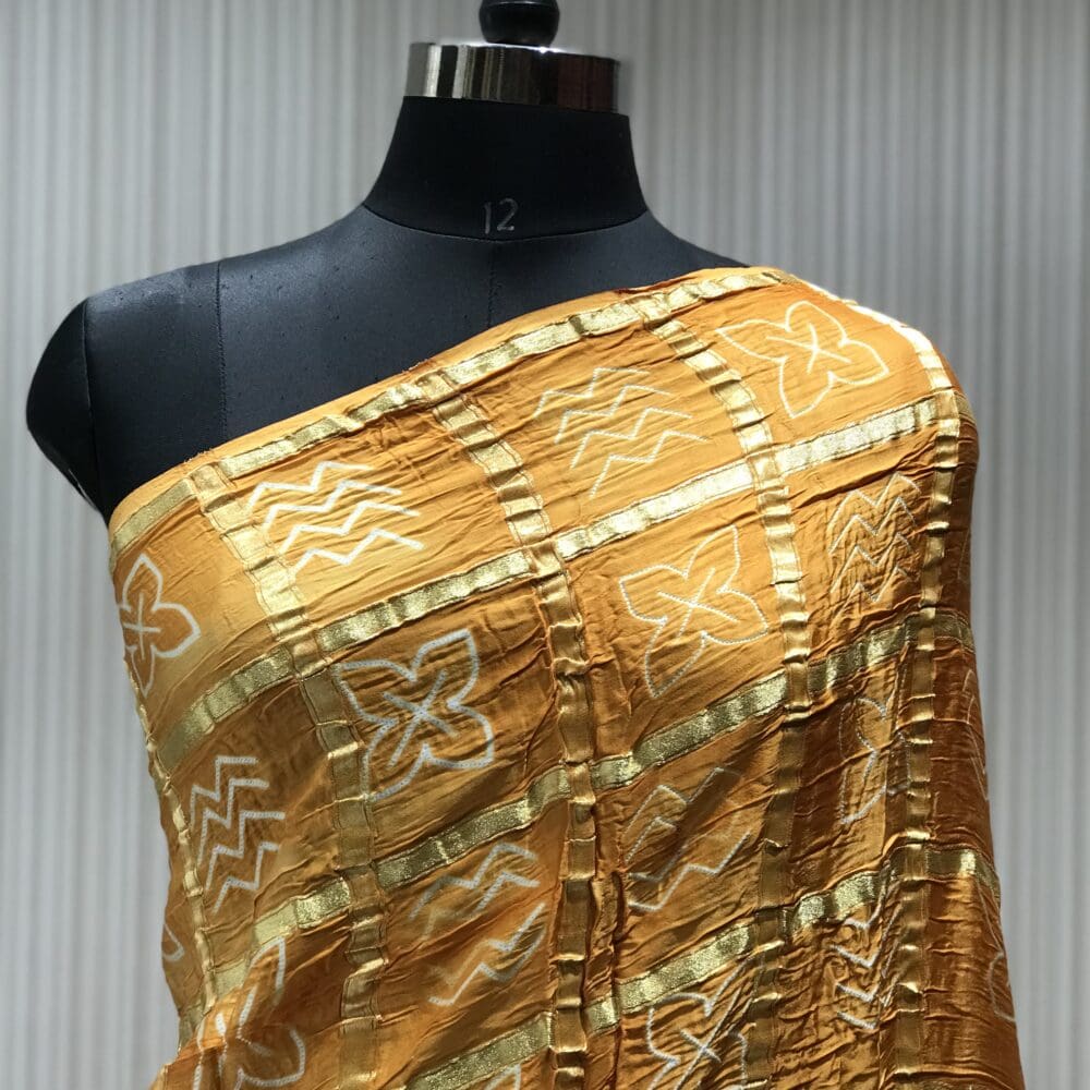 STC1461-MODAL SATIN GHATCHOLA NIDDLE SHIBORI DUPATTA-STC1461-1 Shibori Dupatta | Modal Satin