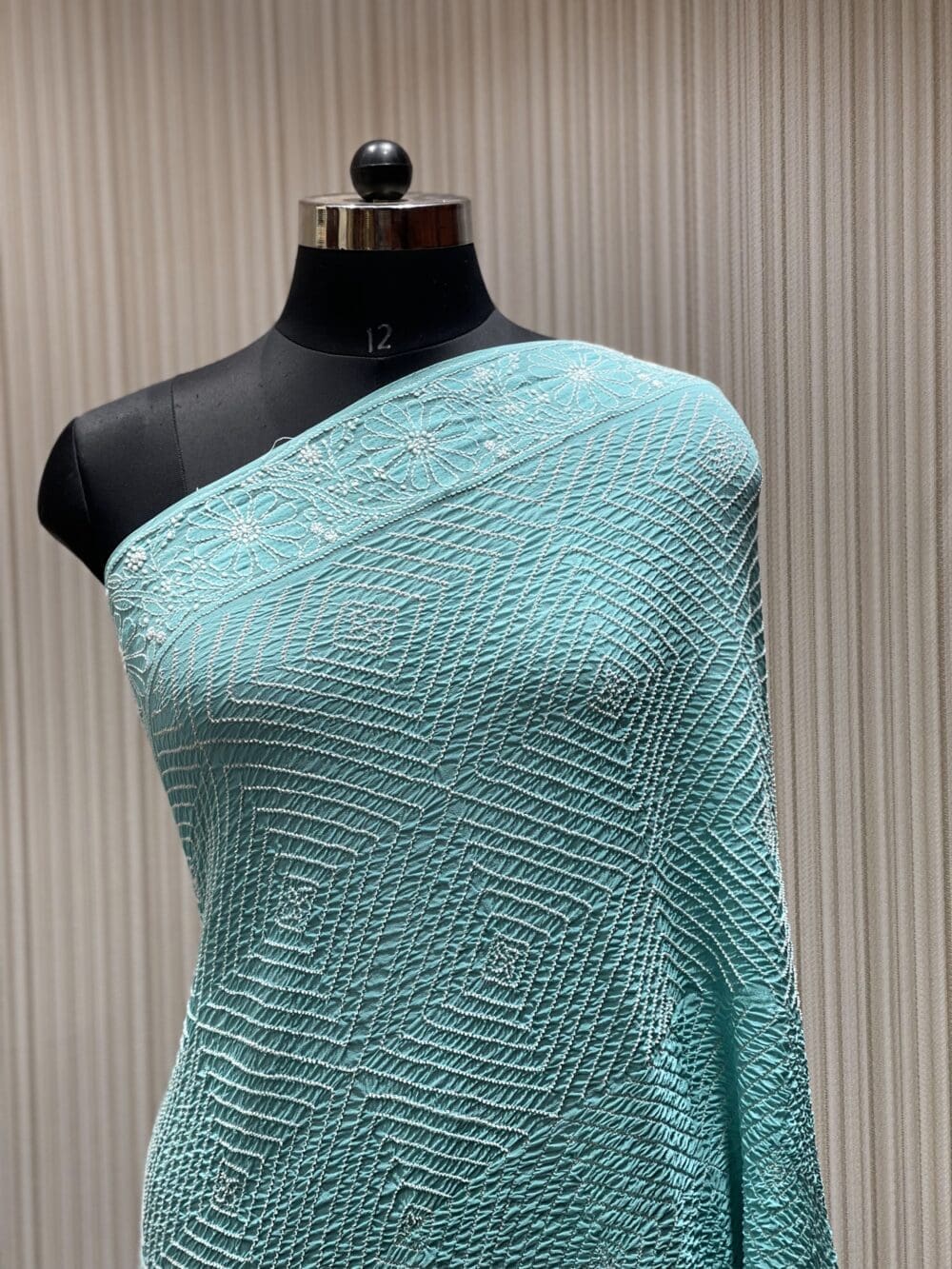 Pure Georgette Lucknowi Bandhej Dupatta