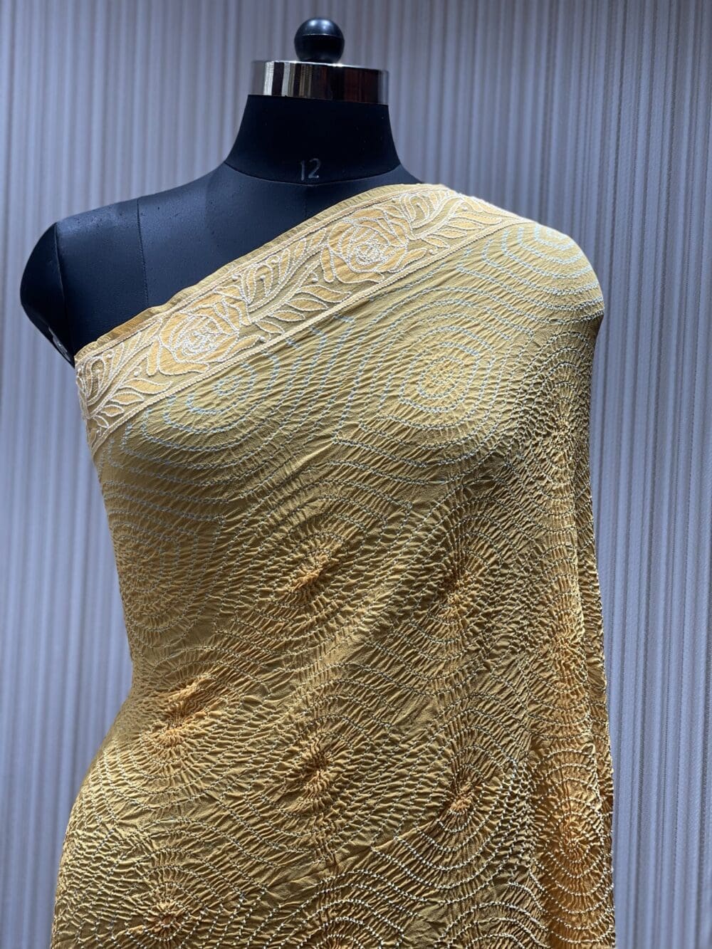 Pure Georgette Lucknowi Bandhej Dupatta