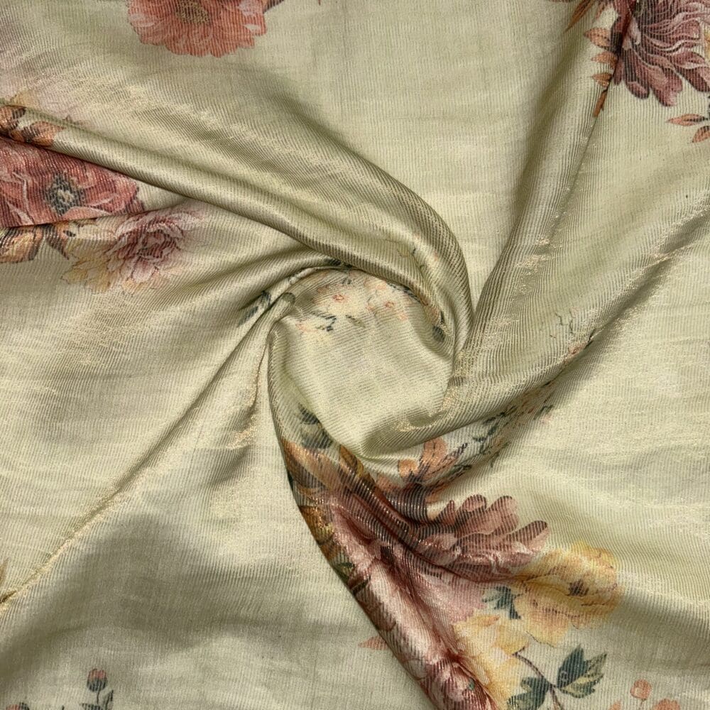 Silk Tissue Stripes Print