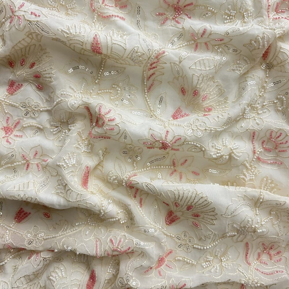 Viscose Georgette embroidery Viscose Georgette embroidery