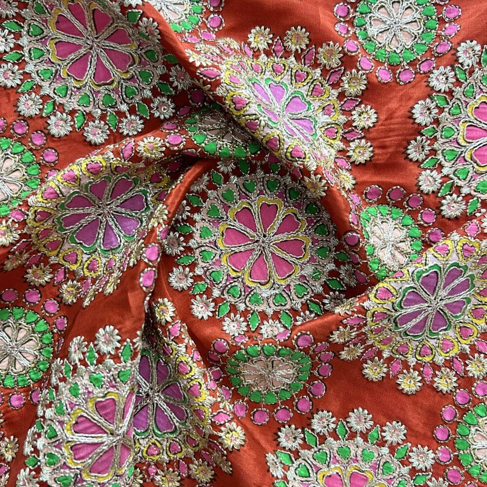 Crepe Print Embroidery