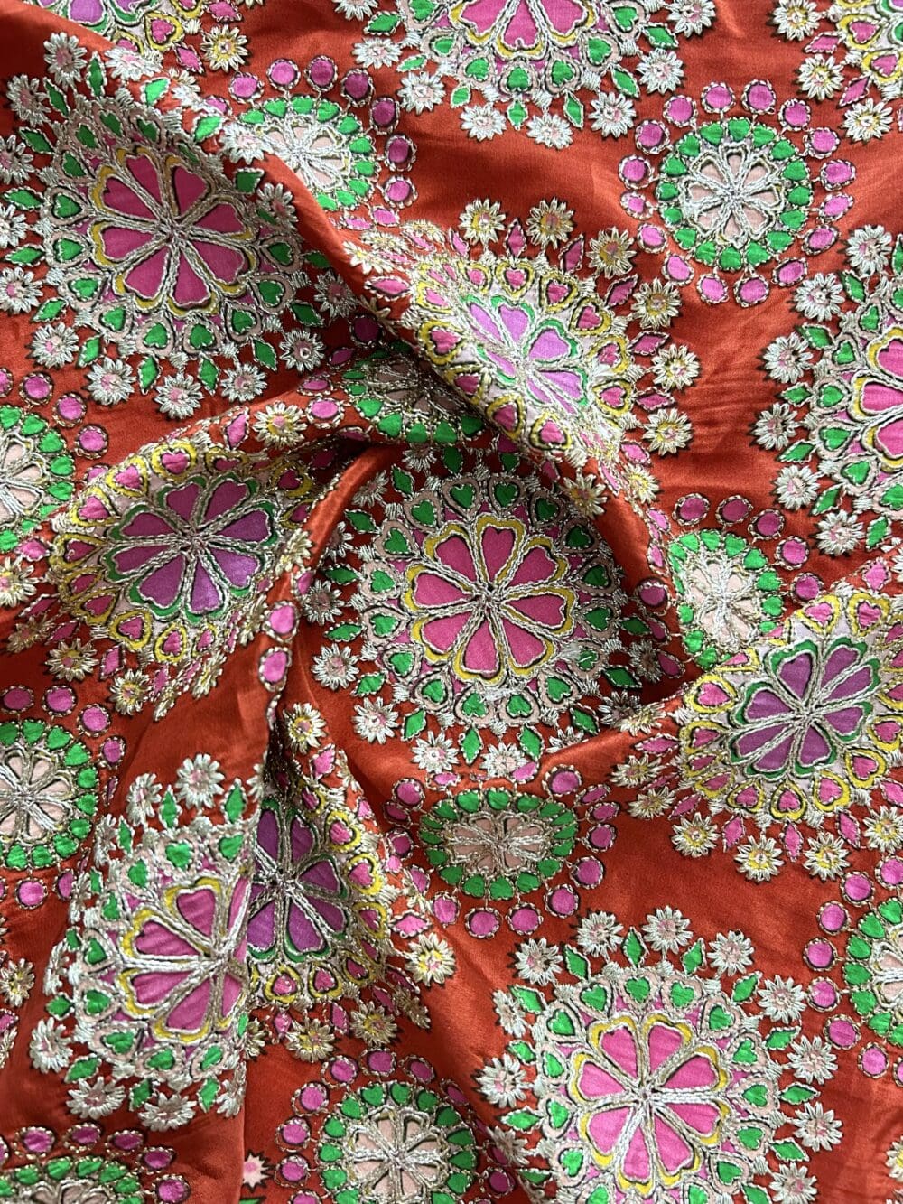 Crepe Print Embroidery
