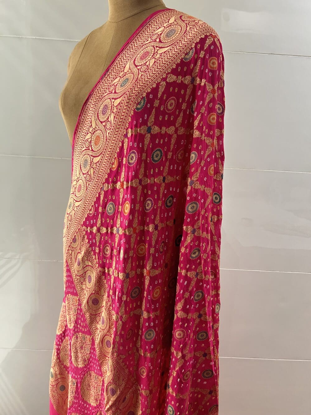 Silk Neemzari Meenakari Dupatta - Image 3