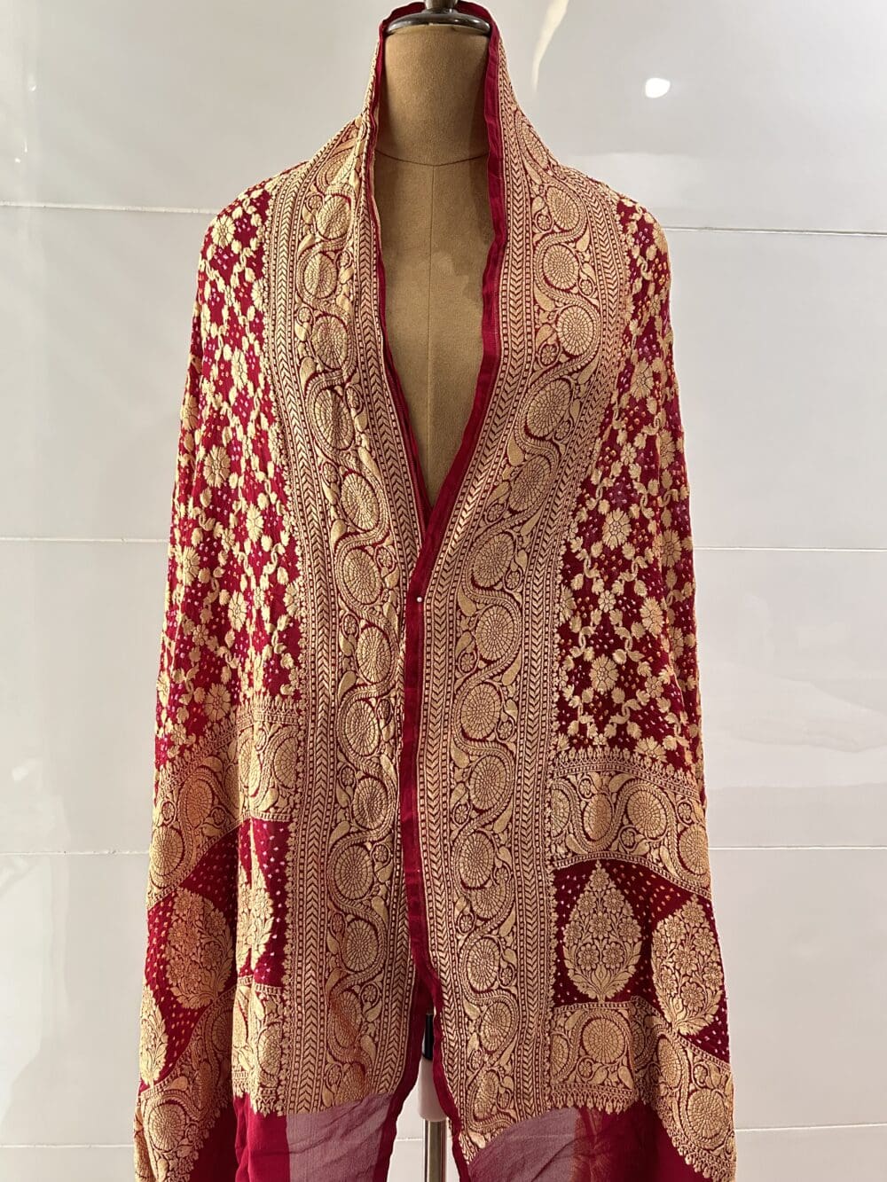 Neemzari Pure Bandhej Dupatta - Image 4