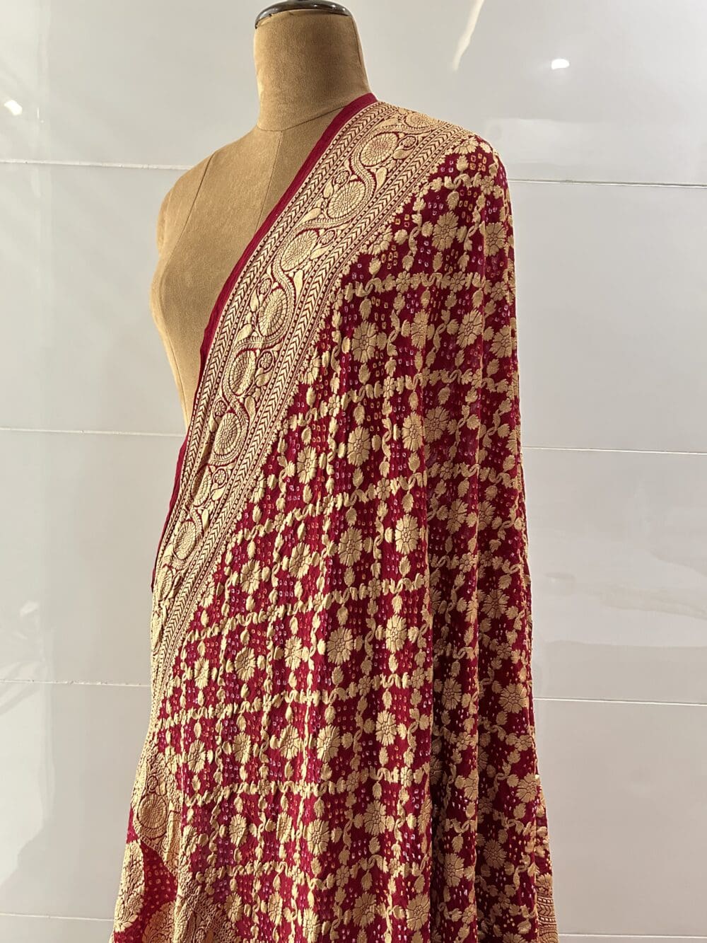 Neemzari Pure Bandhej Dupatta - Image 2