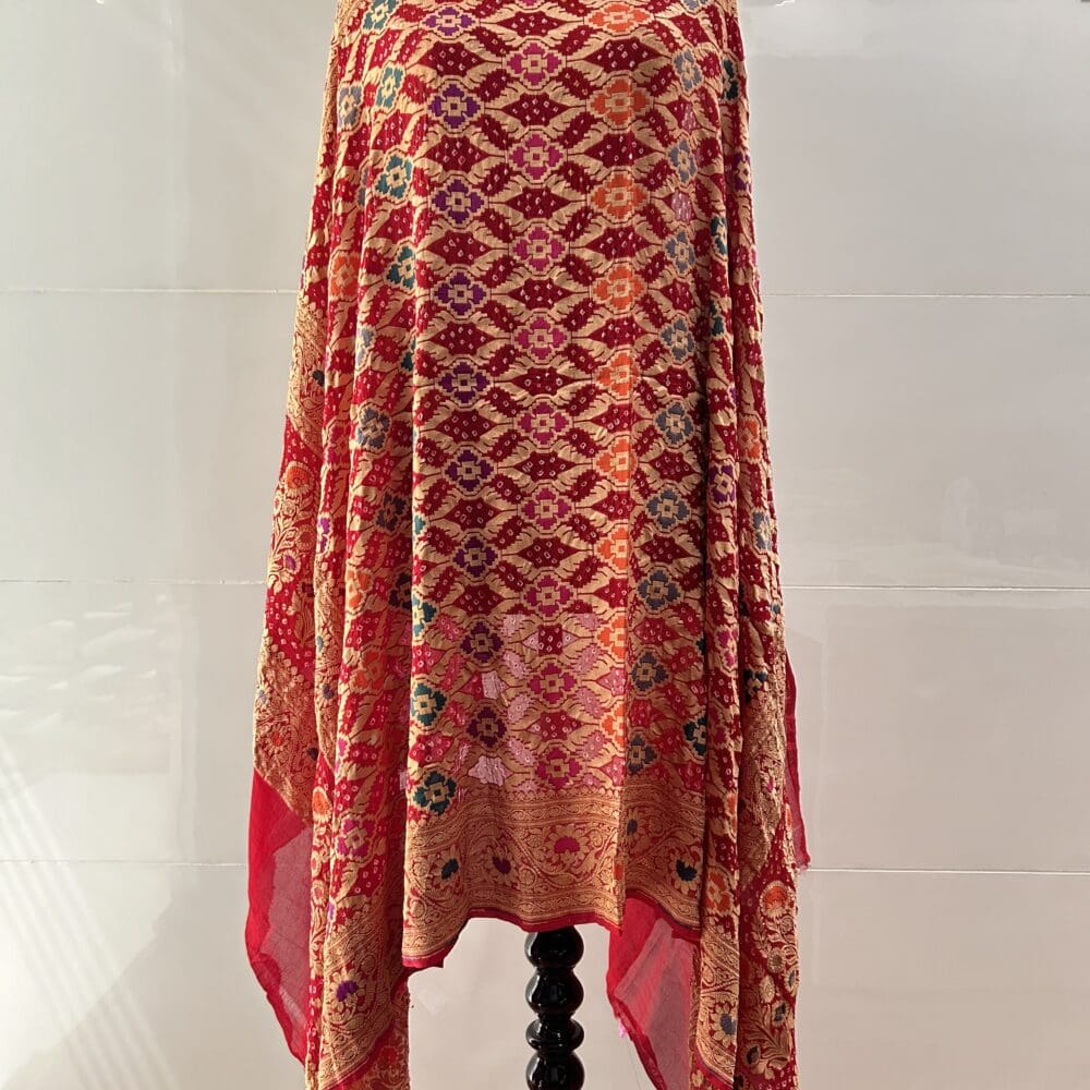 IMG_2603 Silk Meena Zari Bandhej Dupatta