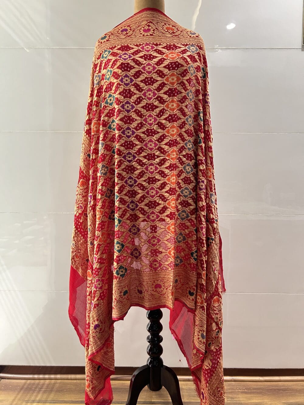 Silk Meena Zari Bandhej Dupatta