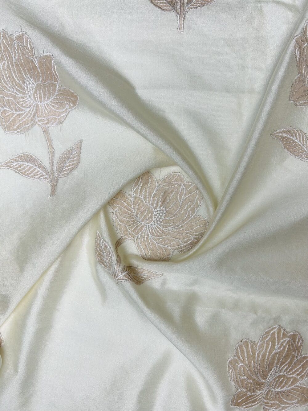 Spun Chanderi Tissue Cutwork