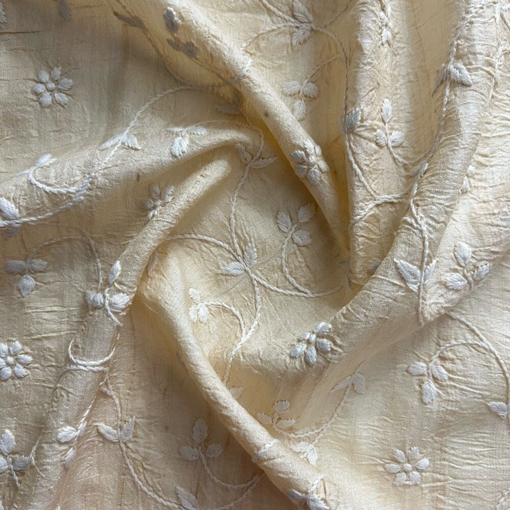 Silk Tussar Pure Lucknowi Mukaish