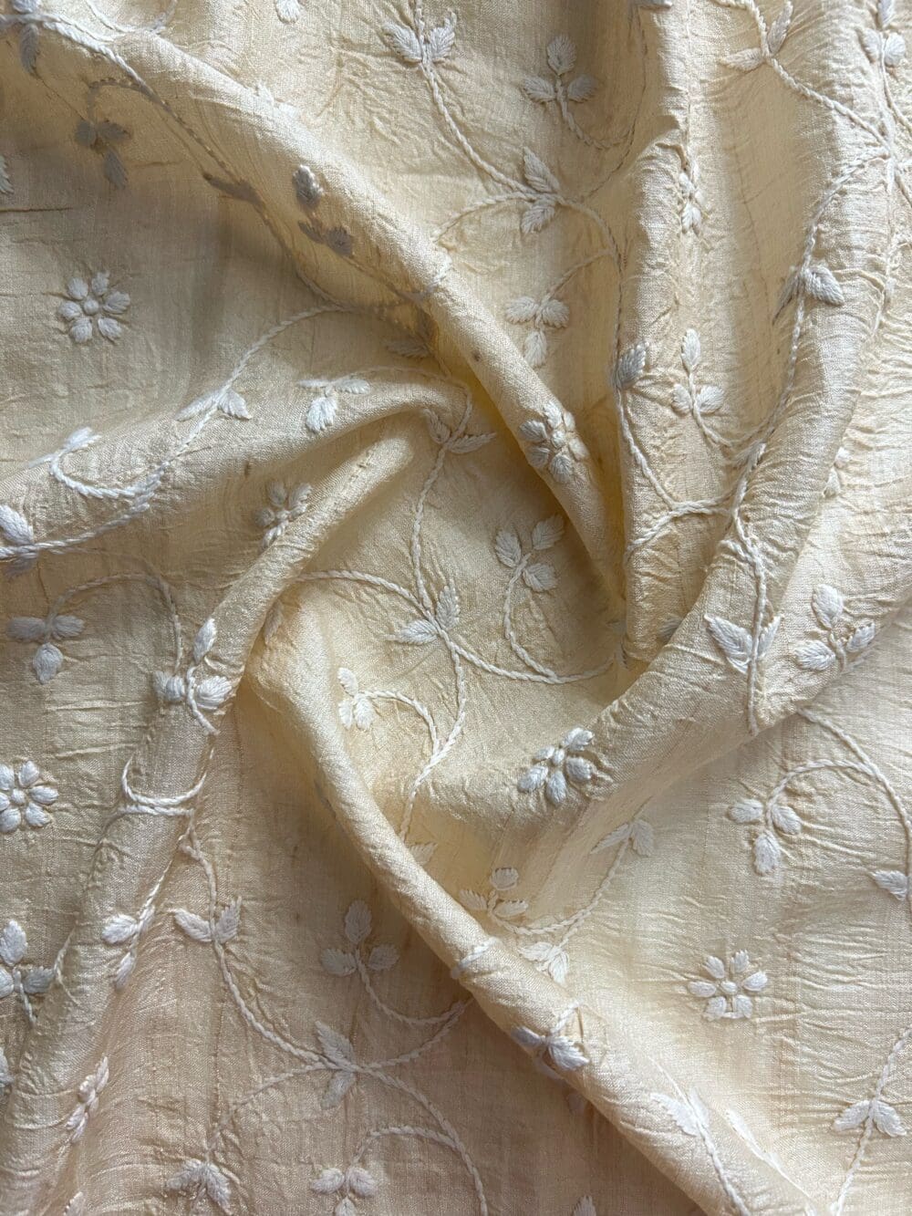 Silk Tussar Pure Lucknowi Mukaish