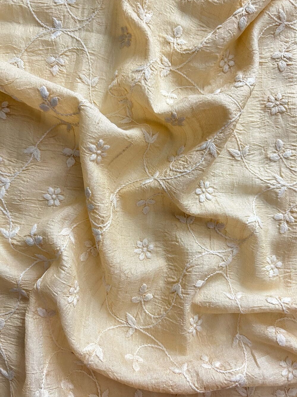 Silk Tussar Pure Lucknowi Mukaish - Image 3