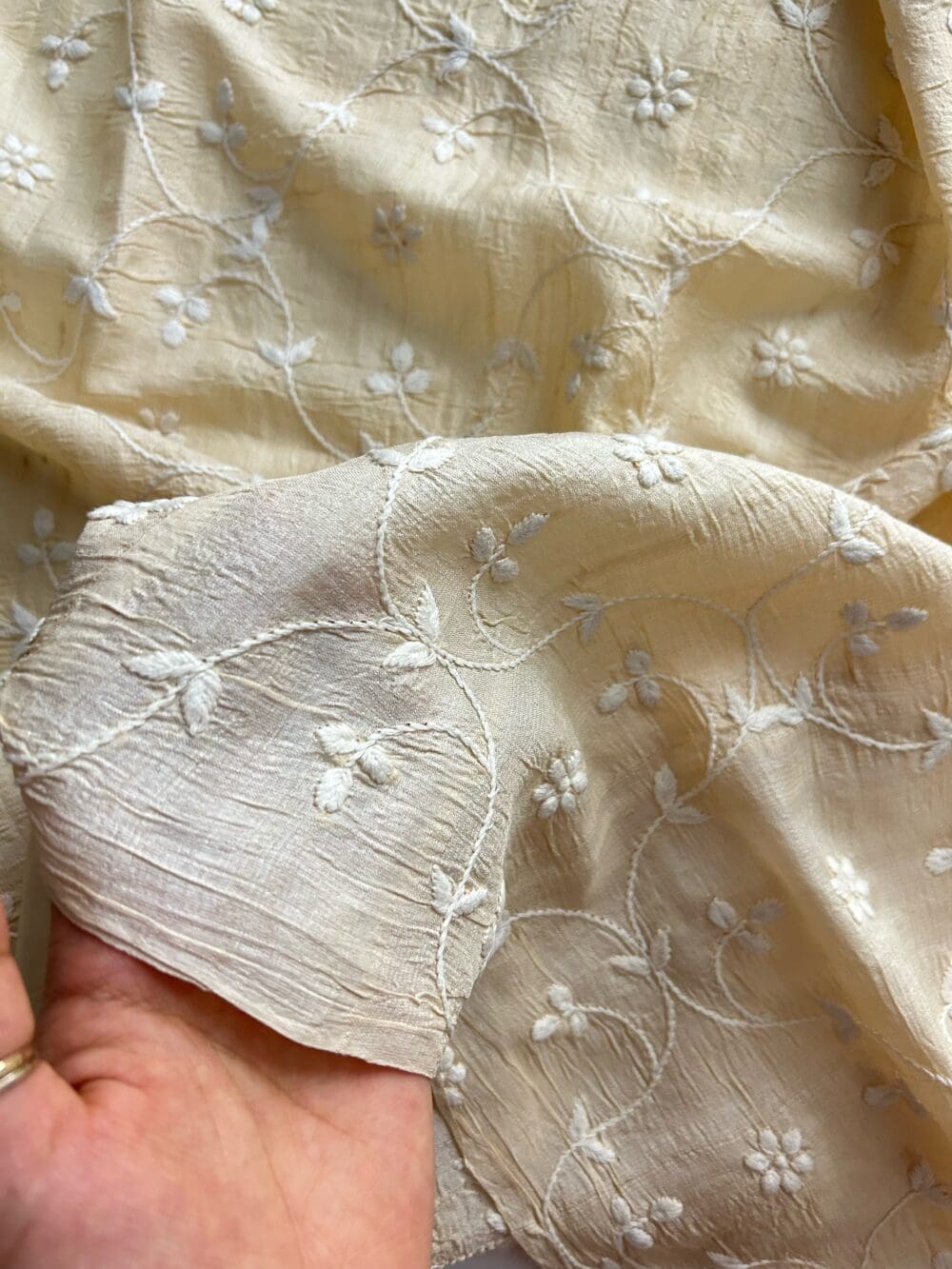 Silk Tussar Pure Lucknowi Mukaish - Image 2