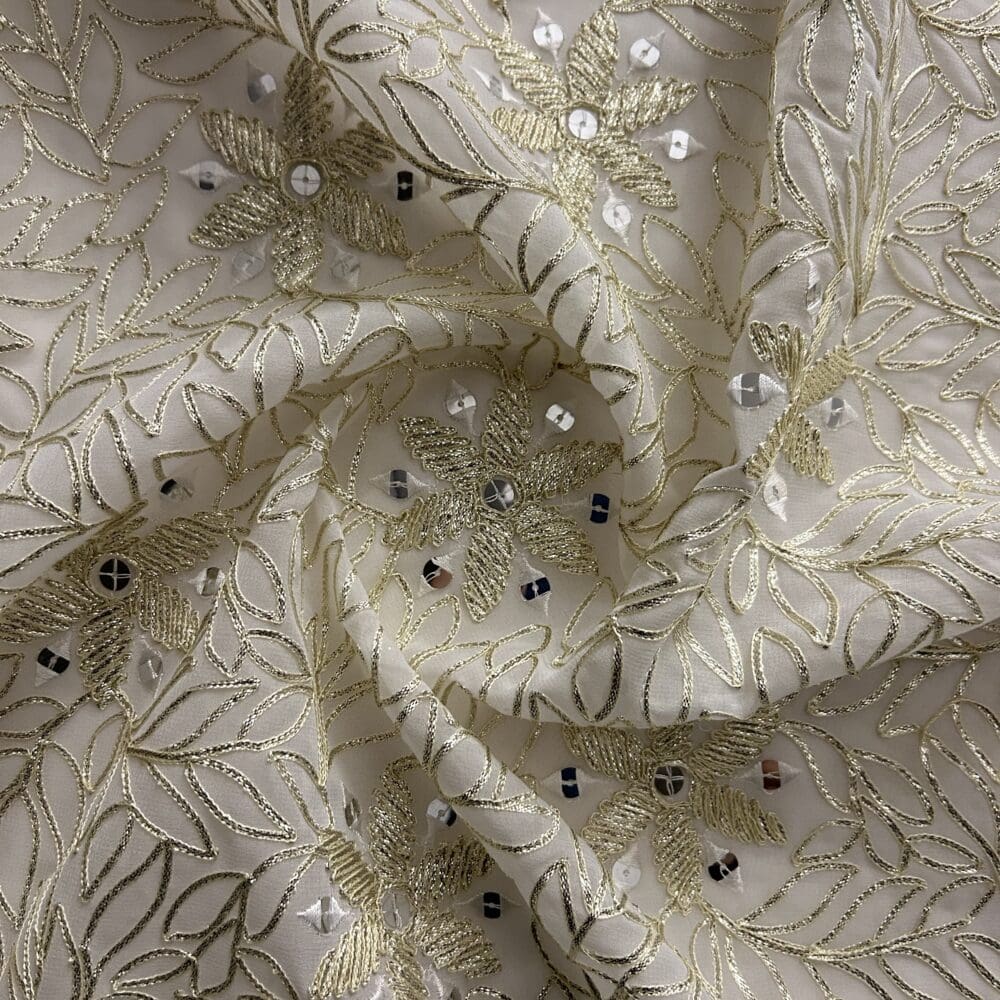 Georgette Gota Embroidery