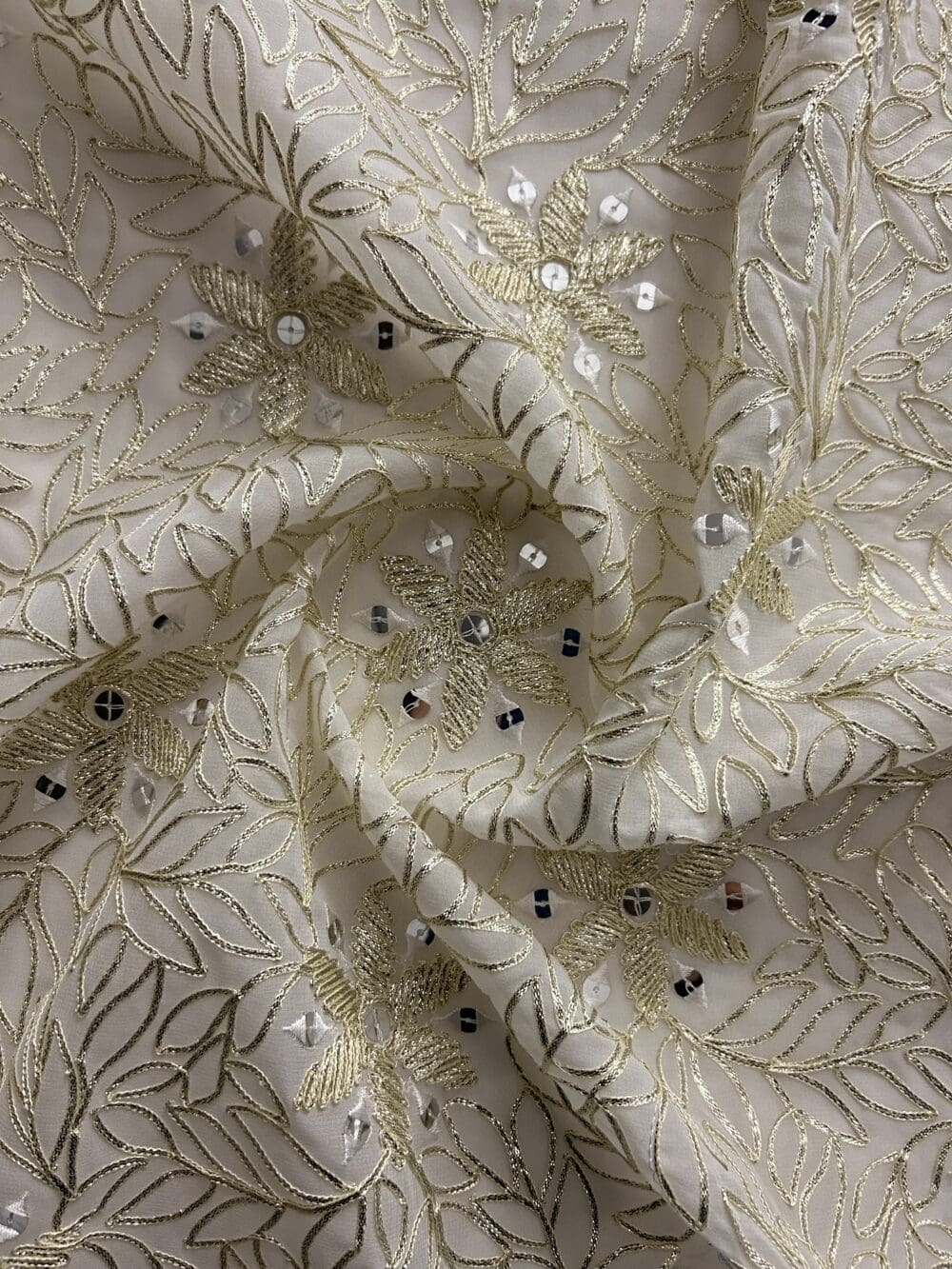 Georgette Gota Embroidery
