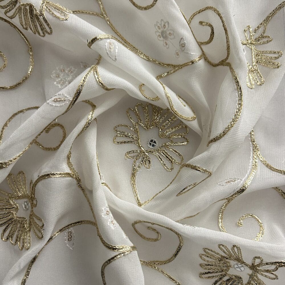 Georgette Gota Embroidery