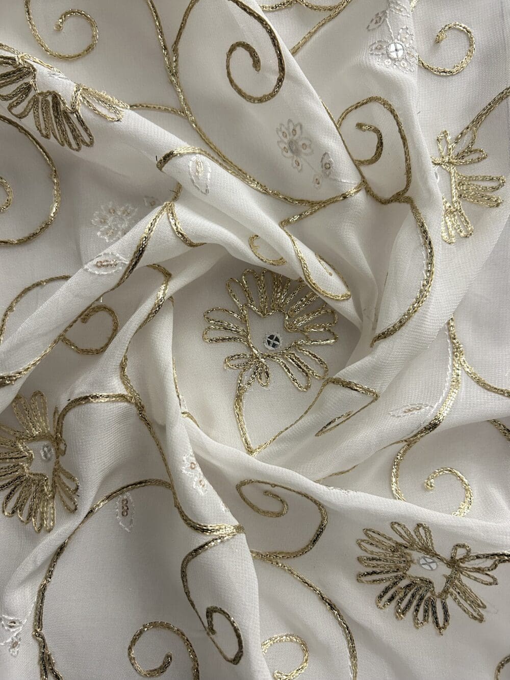 Georgette Gota Embroidery