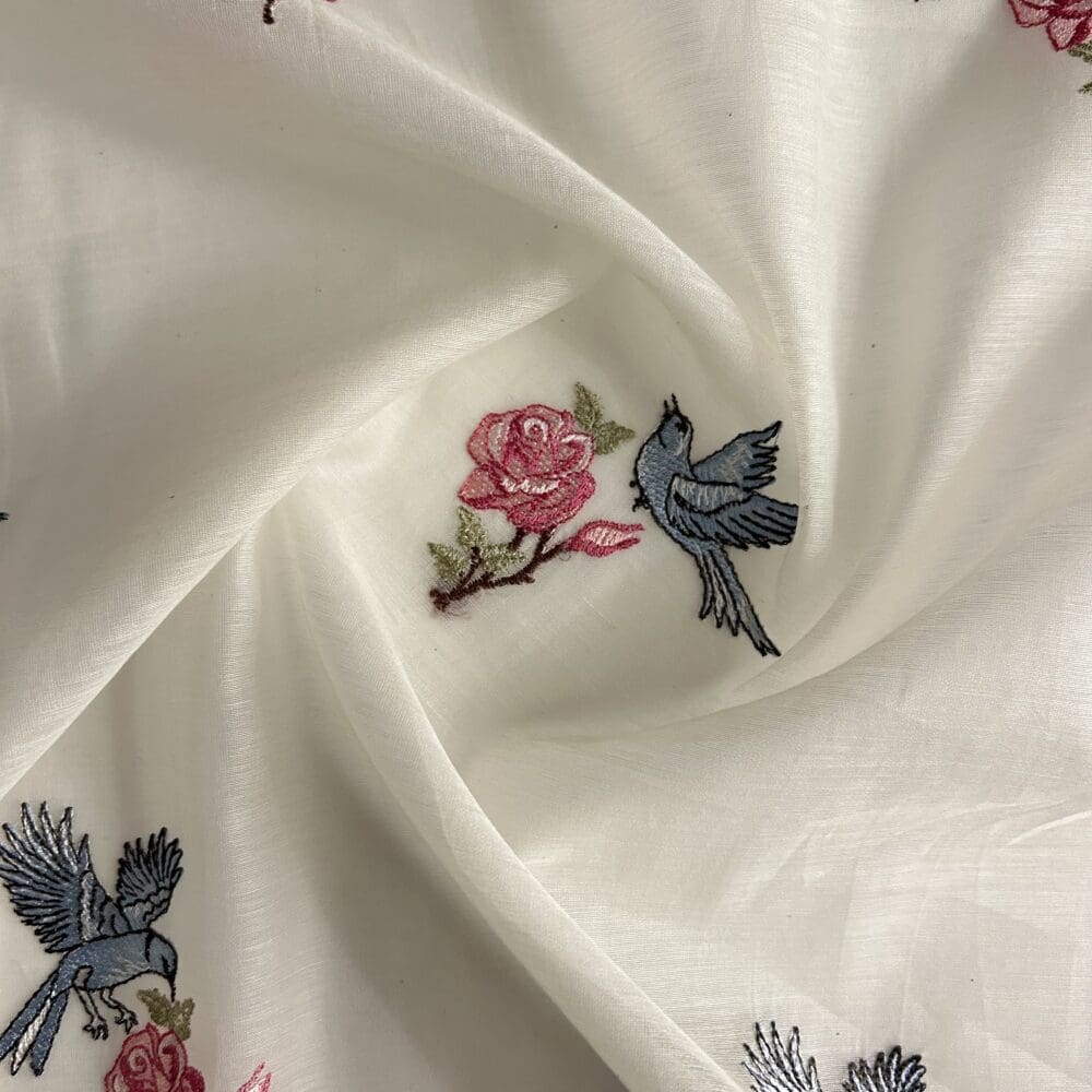 Silk Chanderi Embroidery