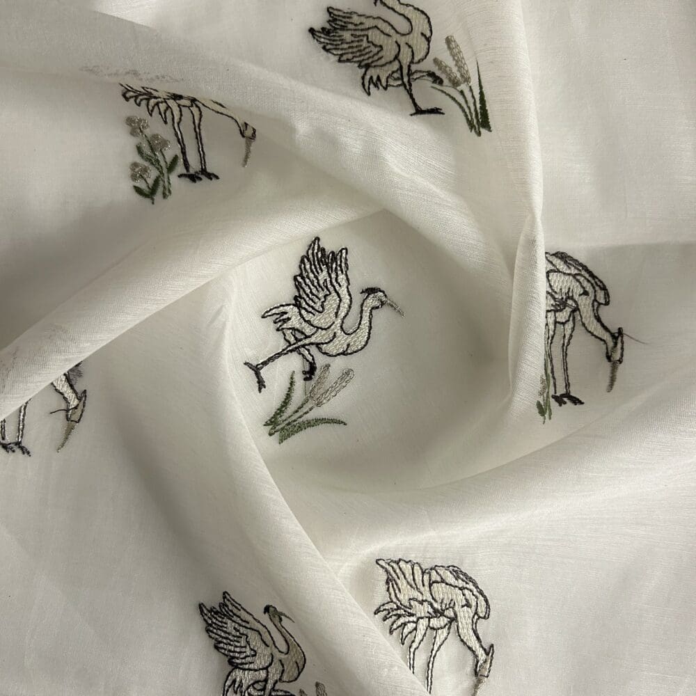 Silk Chanderi Embroidery