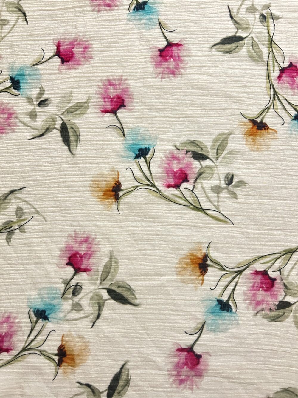 Pure Italian Silk Crush Chiffon Print - Image 3