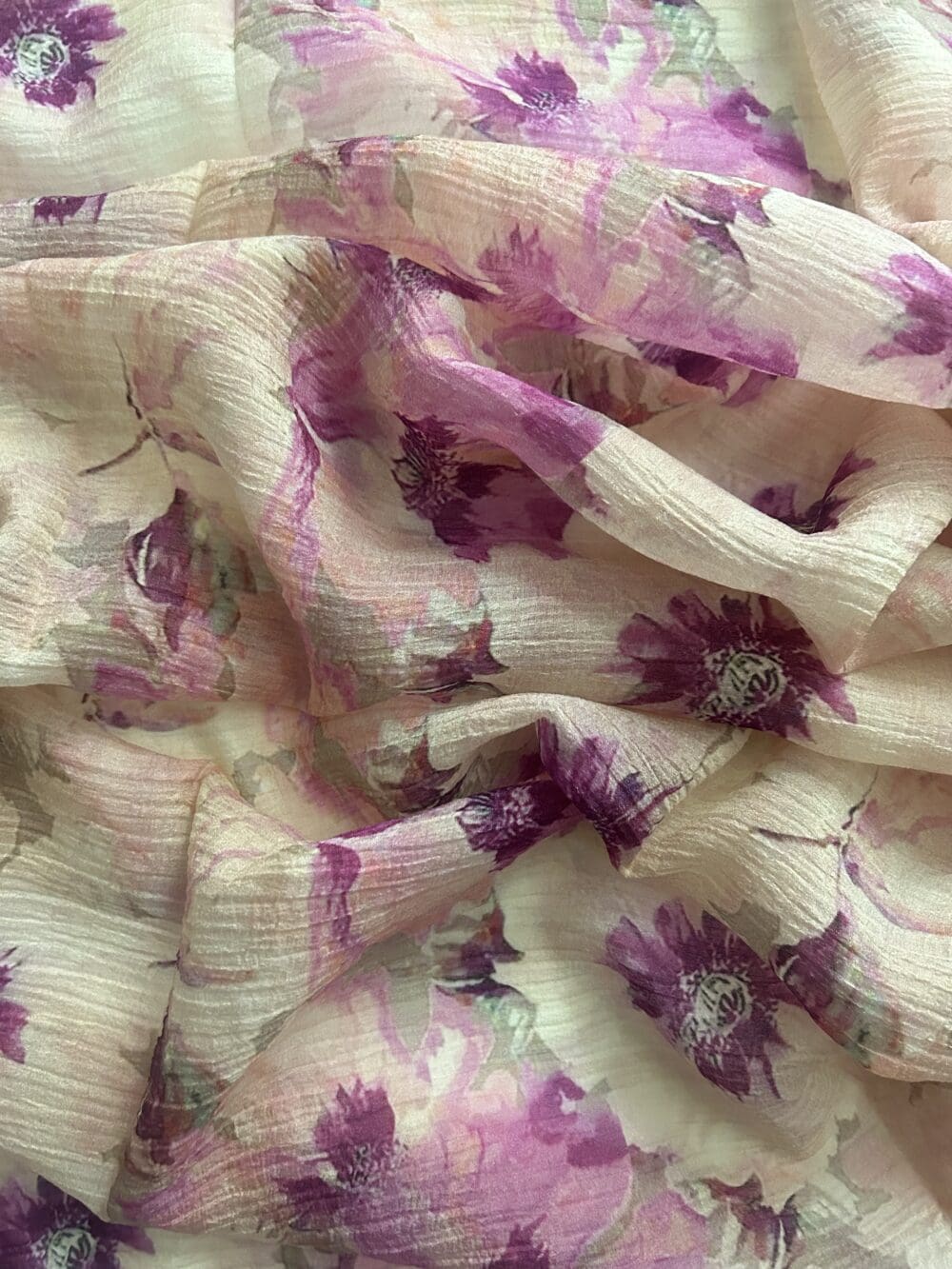 Pure Italian Silk Crush Chiffon Print - Image 2