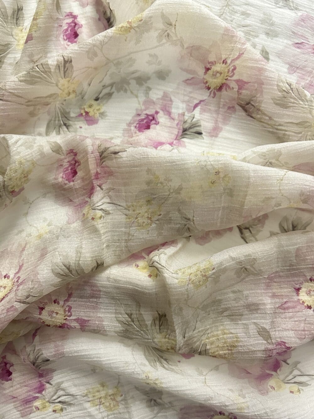 Pure Italian Silk Crush Chiffon Print - Image 2