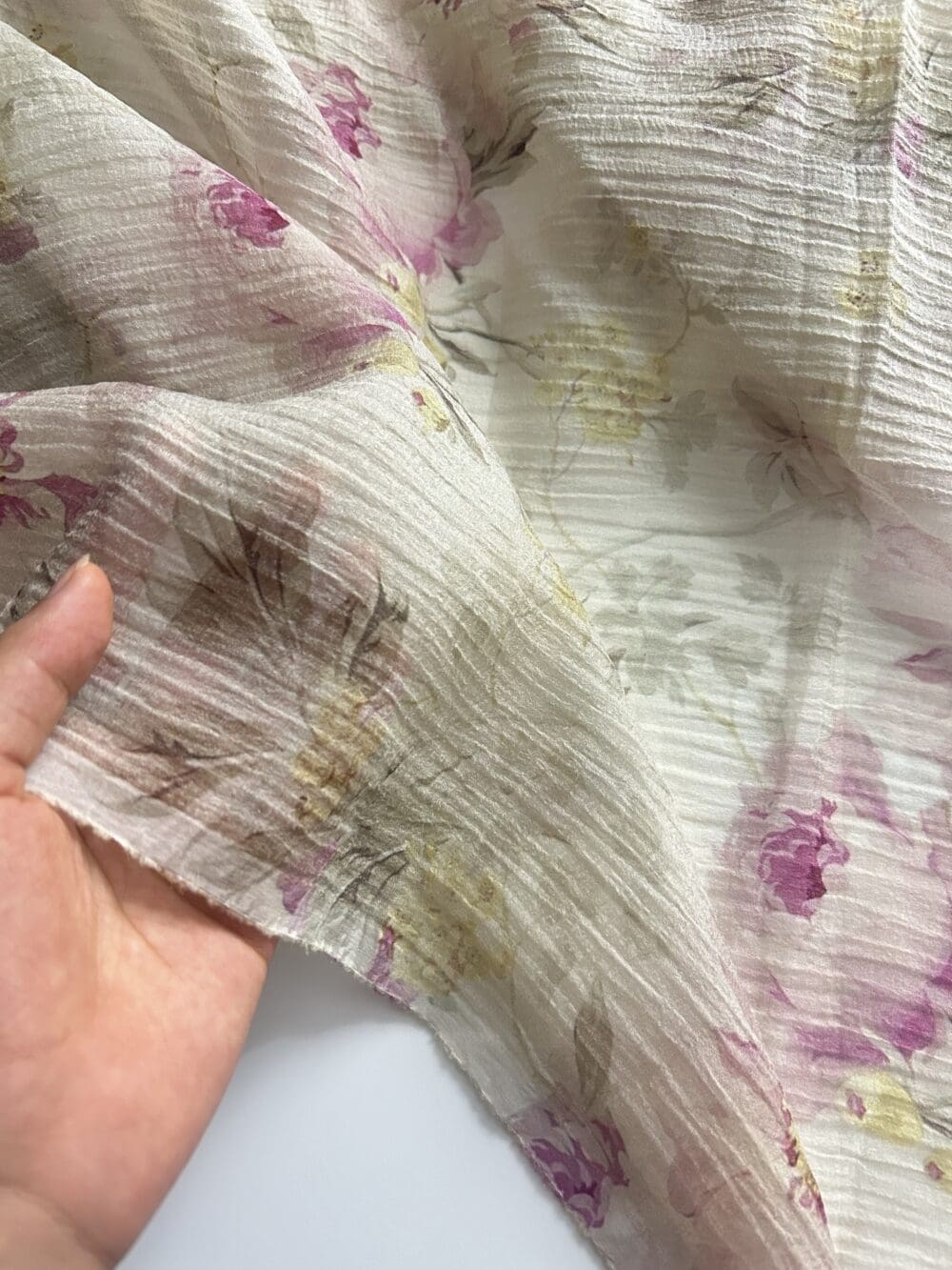 Pure Italian Silk Crush Chiffon Print - Image 3