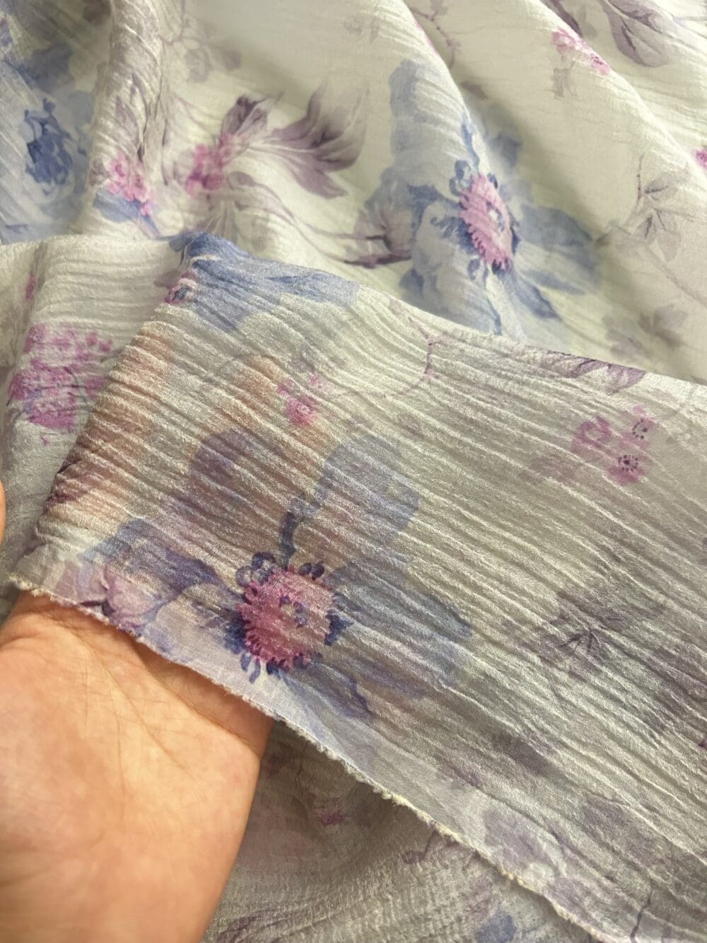 Pure Italian Silk Crush Chiffon Print - Image 2