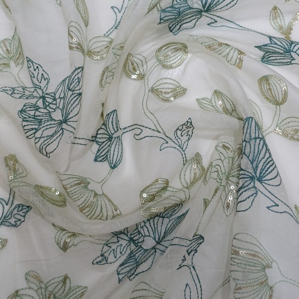 Silk Chanderi Embroidery